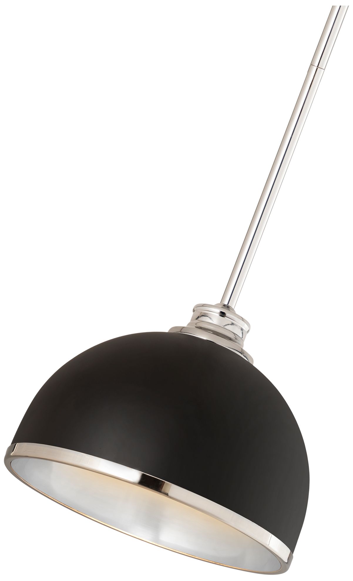 Image 6 Z-Lite 1 Light Pendant in Matte Black + Chrome Finish more views