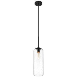 Z-Lite 1 Light Pendant in Matte Black Finish