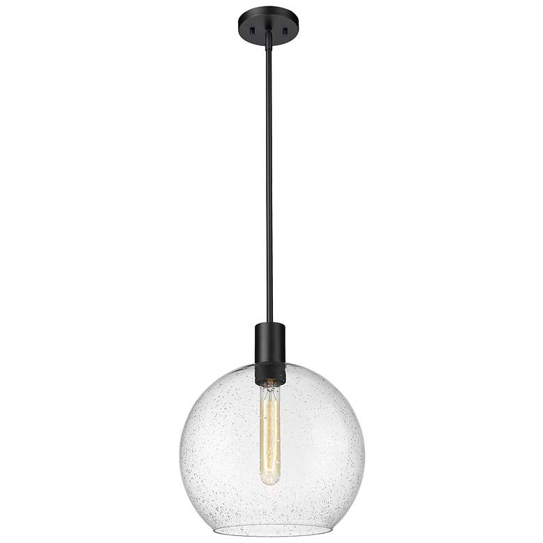 Image 1 Z-Lite 1 Light Pendant in Matte Black Finish