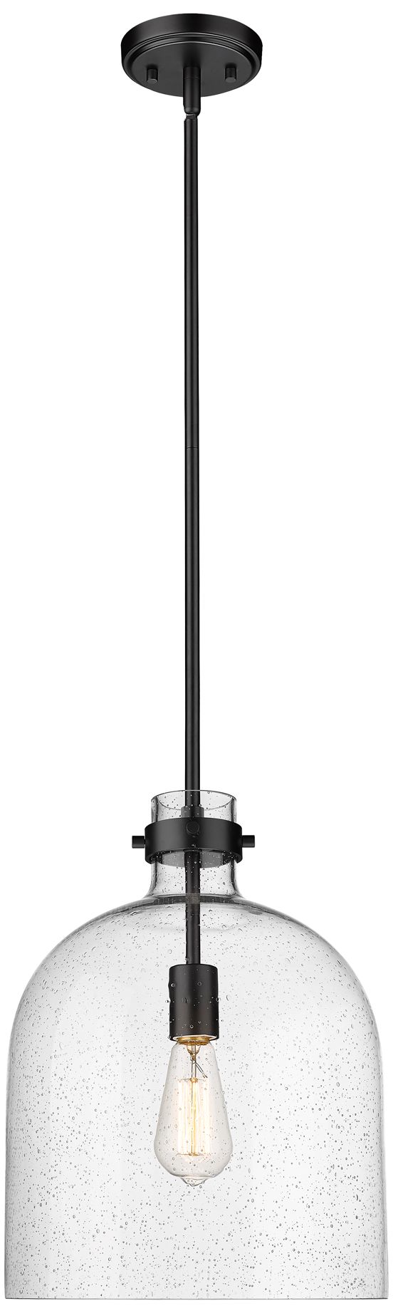 Image 4 Z-Lite 1 Light Pendant in Matte Black Finish more views