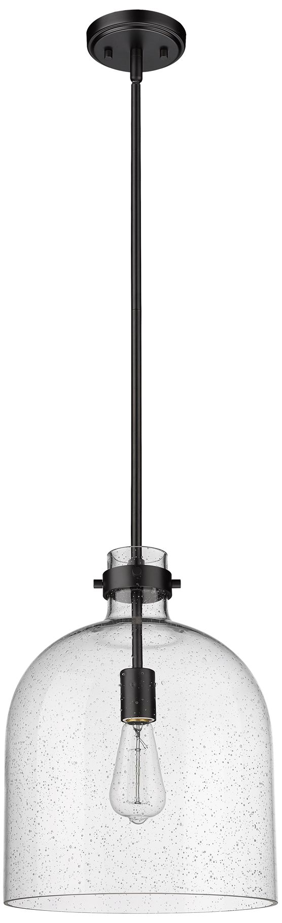 Image 7 Z-Lite 1 Light Pendant in Matte Black Finish more views