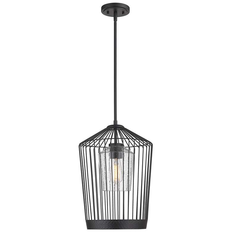 Image 1 Z-Lite 1 Light Pendant in Matte Black Finish