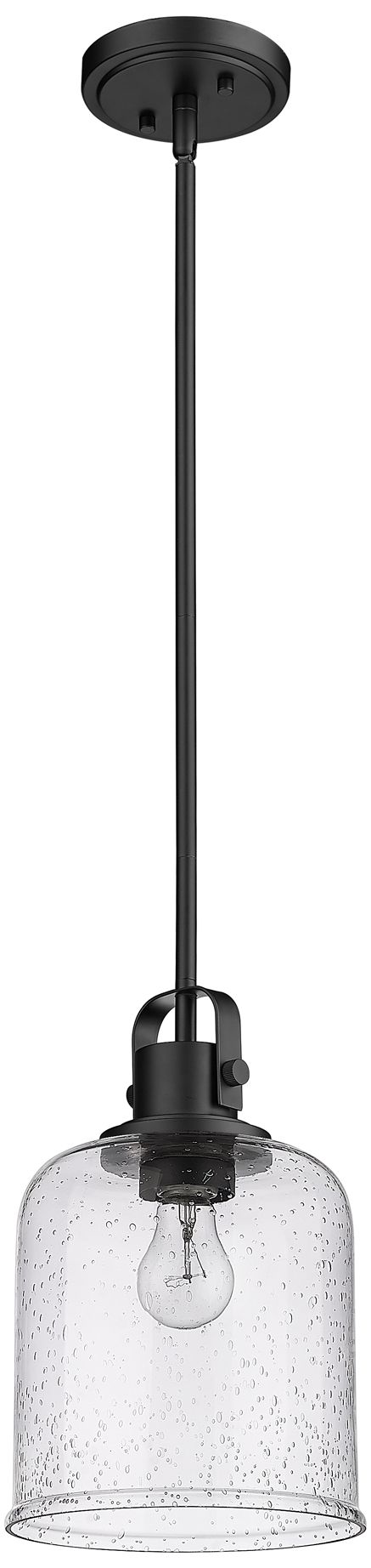 Image 7 Z-Lite 1 Light Pendant in Matte Black Finish more views