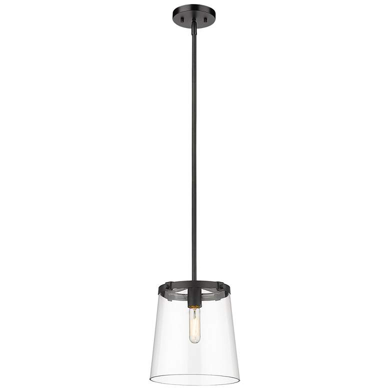 Image 1 Z-Lite 1 Light Pendant in Matte Black Finish