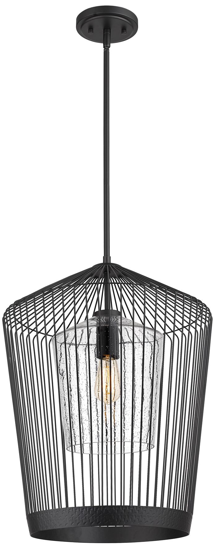 Image 4 Z-Lite 1 Light Pendant in Matte Black Finish more views