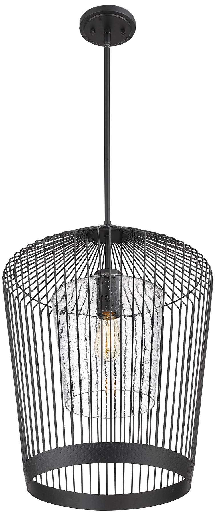 Image 5 Z-Lite 1 Light Pendant in Matte Black Finish more views
