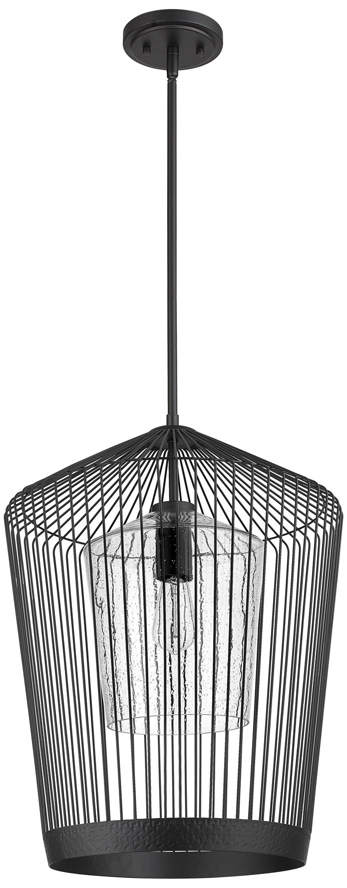 Image 7 Z-Lite 1 Light Pendant in Matte Black Finish more views