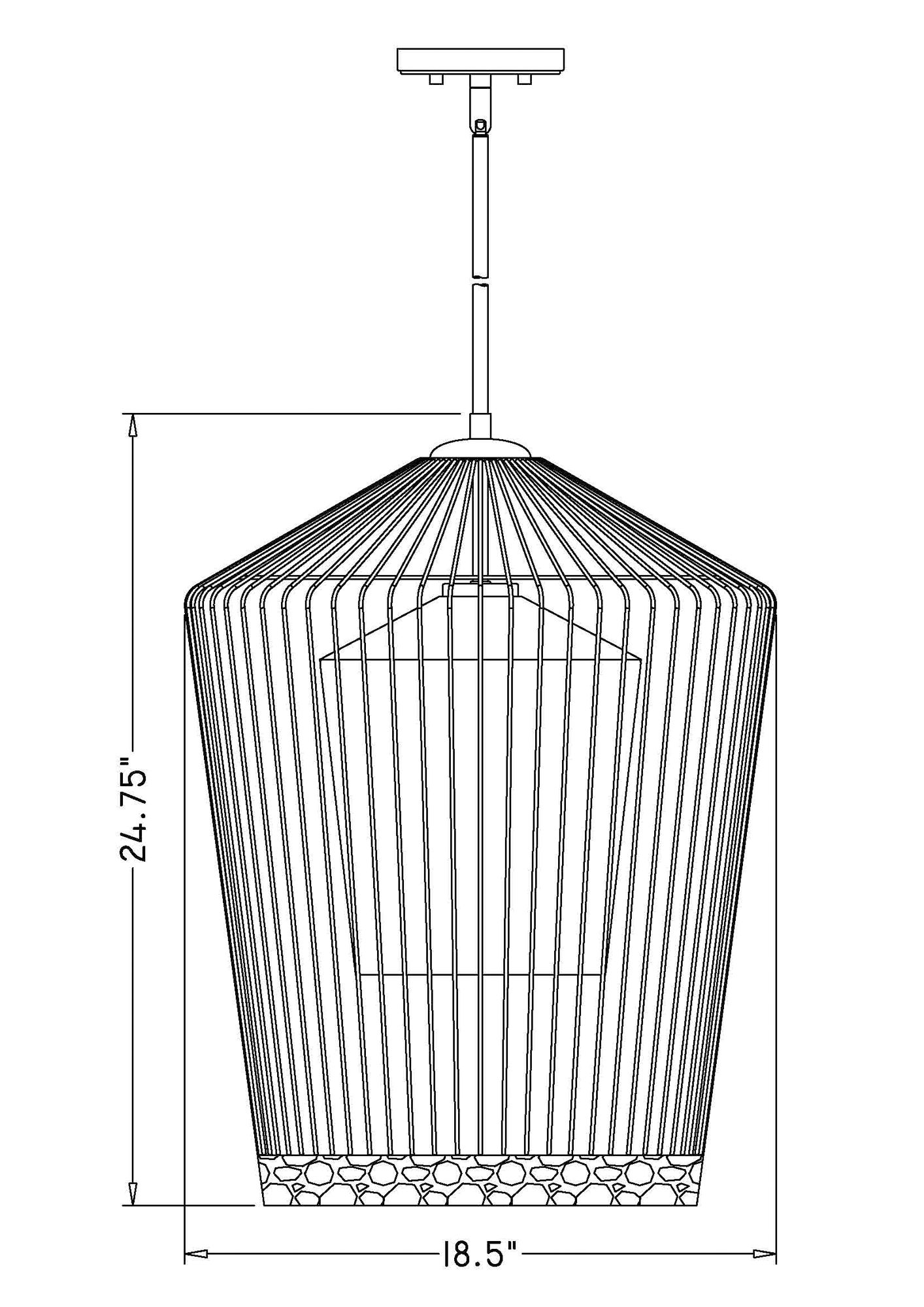 Z-Lite 1 Light Pendant in Matte Black Finish