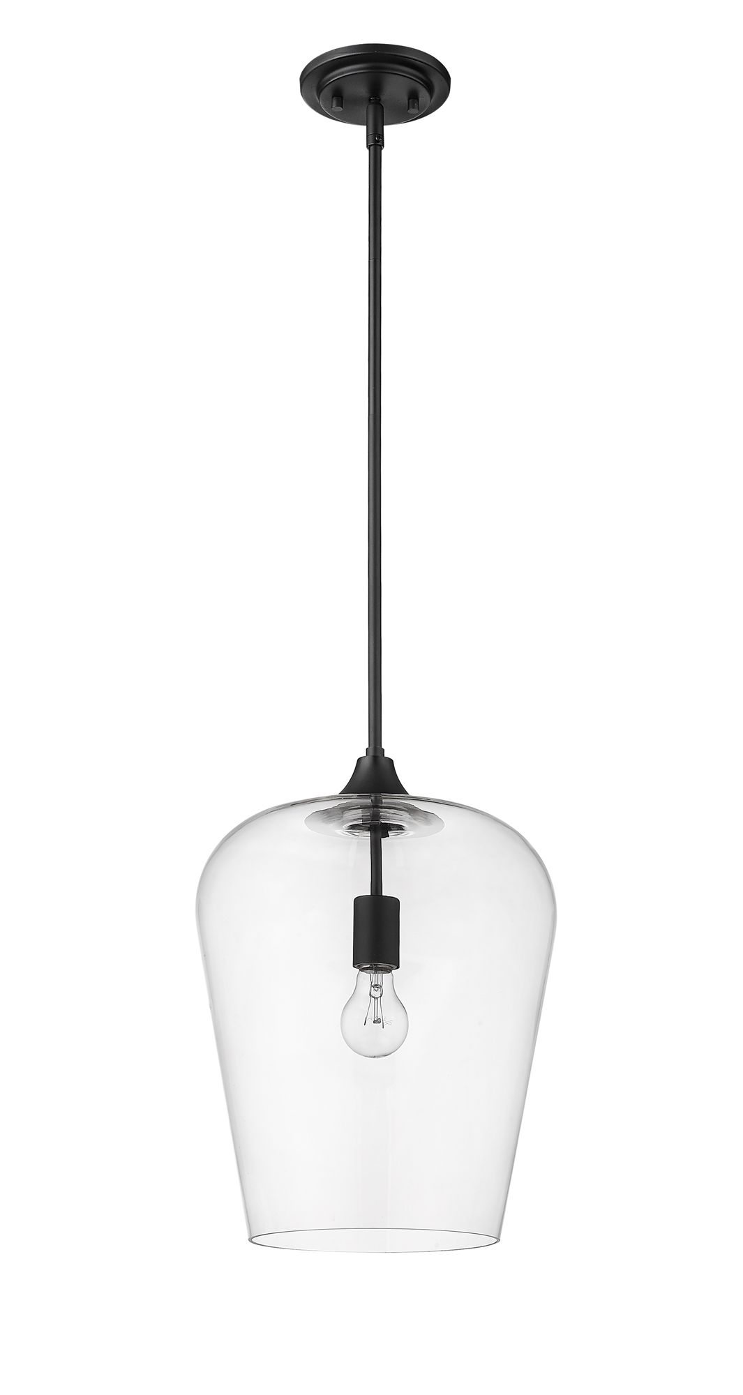 Image 7 Z-Lite 1 Light Pendant in Matte Black Finish more views