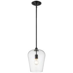Z-Lite 1 Light Pendant in Matte Black Finish