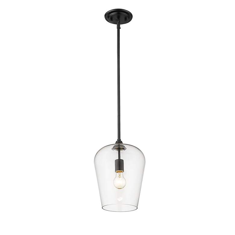 Image 5 Z-Lite 1 Light Pendant in Matte Black Finish more views