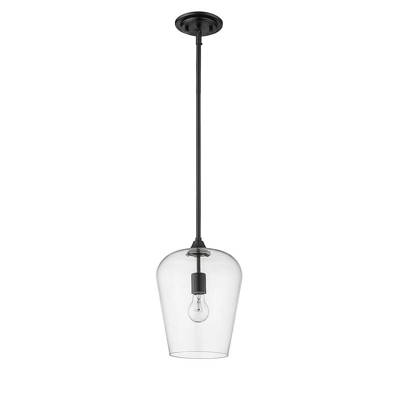Image 7 Z-Lite 1 Light Pendant in Matte Black Finish more views