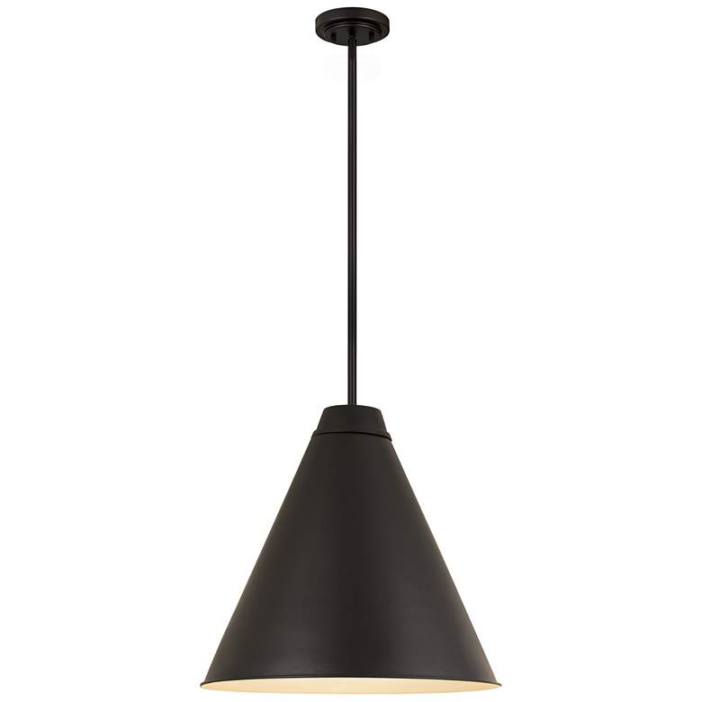 Image 1 Z-Lite 1 Light Pendant in Matte Black Finish