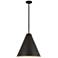 Z-Lite 1 Light Pendant in Matte Black Finish