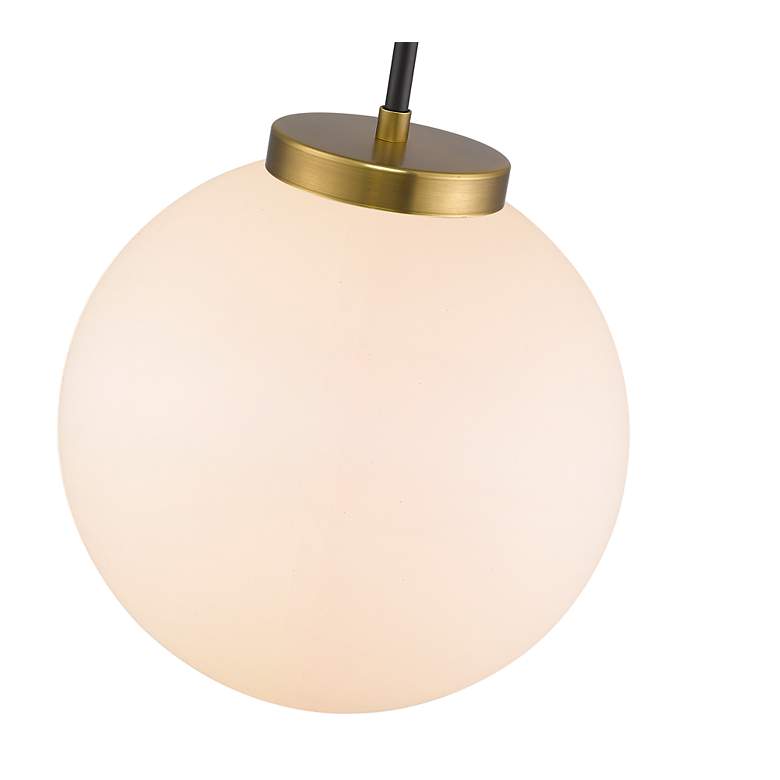 Image 7 Z-Lite 1 Light Pendant in Matte Black + Olde Brass Finish more views
