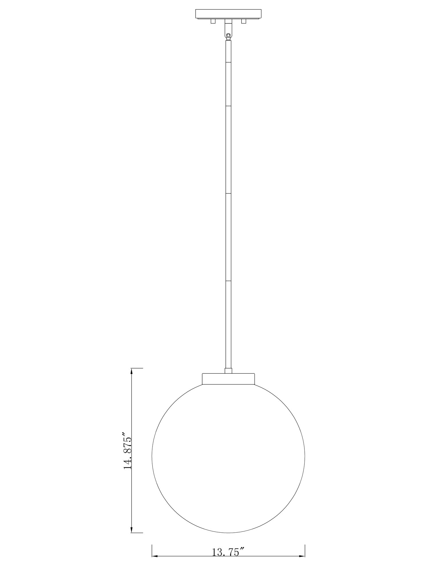 Z-Lite 1 Light Pendant in Matte Black + Olde Brass Finish