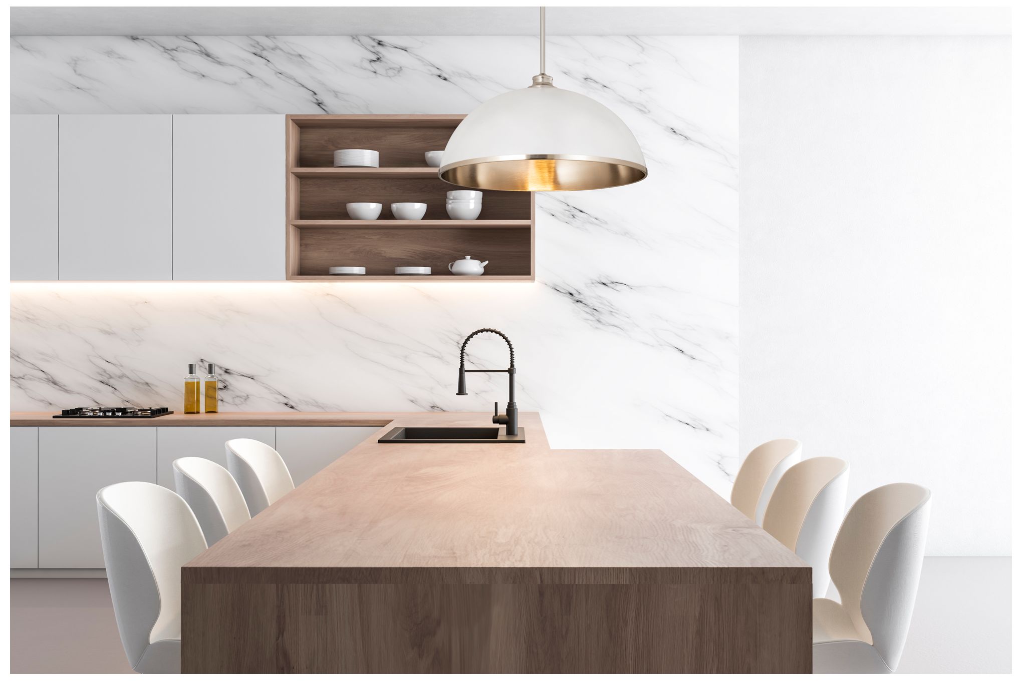 Image 2 Z-Lite 1 Light Pendant in Matte White + Brushed Nickel Finish more views