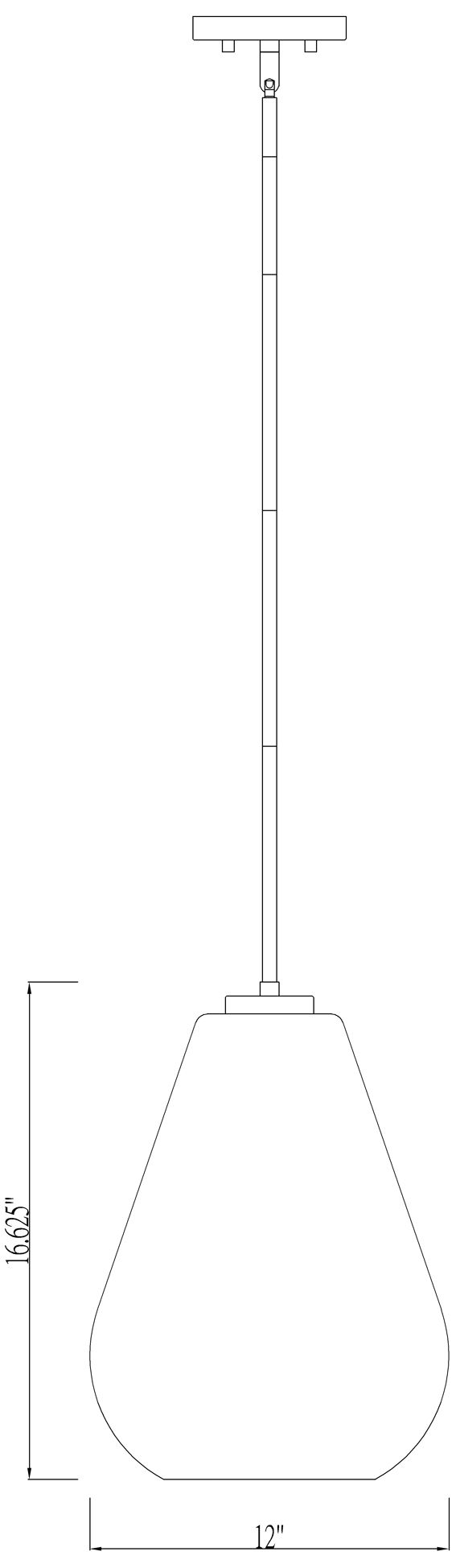 Z-Lite 1 Light Pendant in Olde Brass Finish