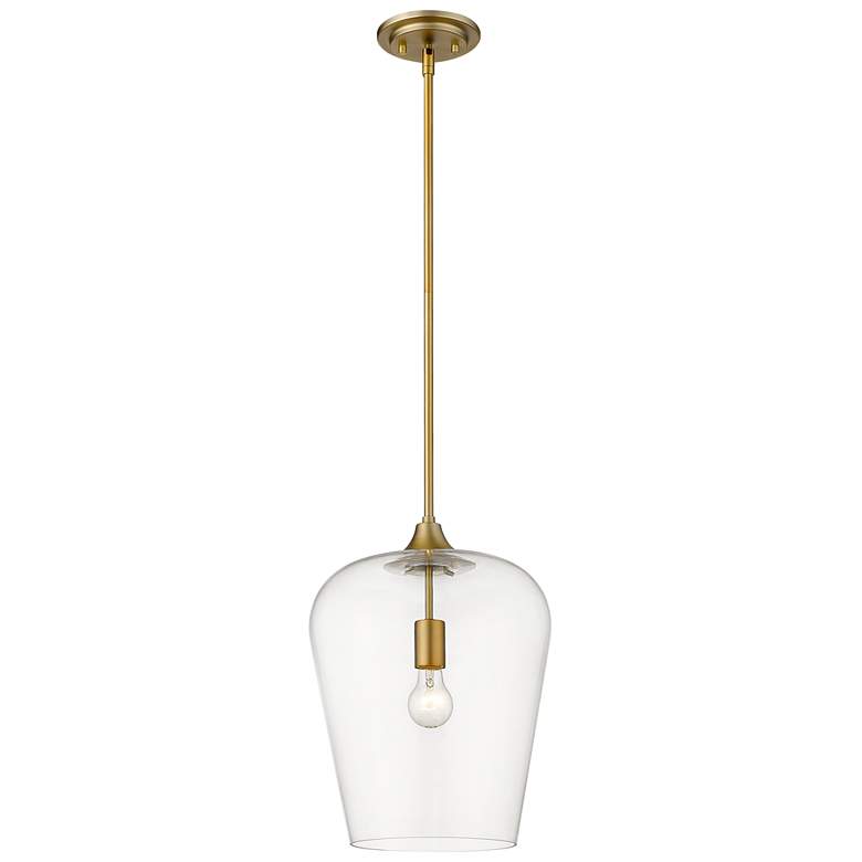 Image 1 Z-Lite 1 Light Pendant in Olde Brass Finish