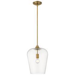 Z-Lite 1 Light Pendant in Olde Brass Finish