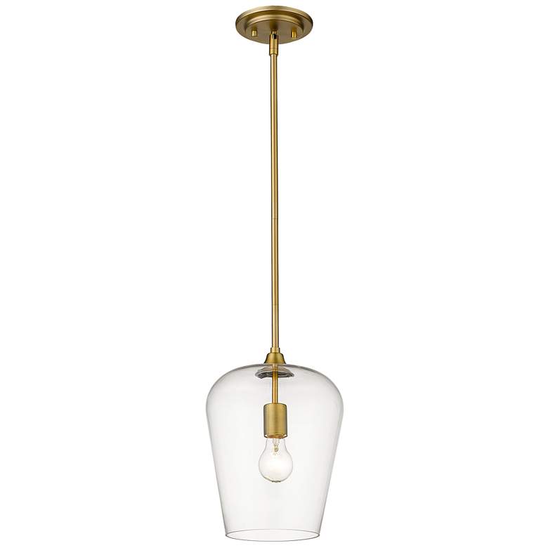 Image 1 Z-Lite 1 Light Pendant in Olde Brass Finish