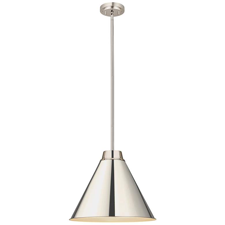 Image 1 Z-Lite 1 Light Pendant in Polished Nickel Finish