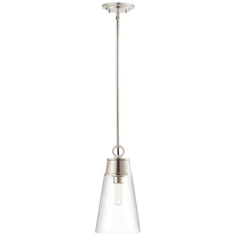 Image 1 Z-Lite 1 Light Pendant in Polished Nickel Finish