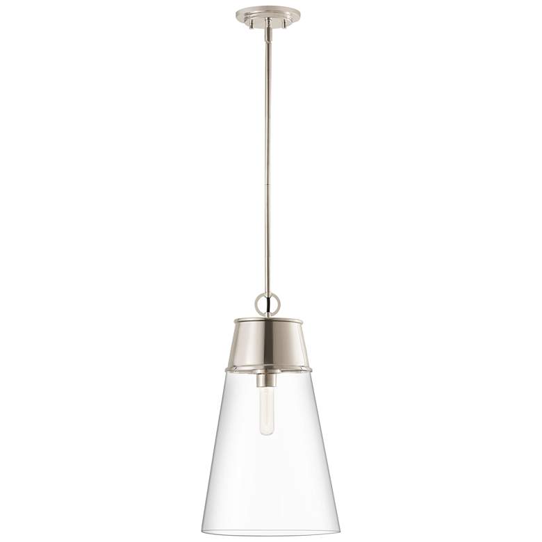 Image 1 Z-Lite 1 Light Pendant in Polished Nickel Finish