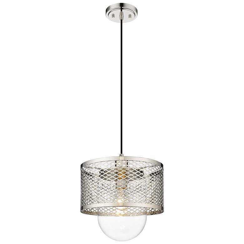 Image 1 Z-Lite 1 Light Pendant in Polished Nickel Finish