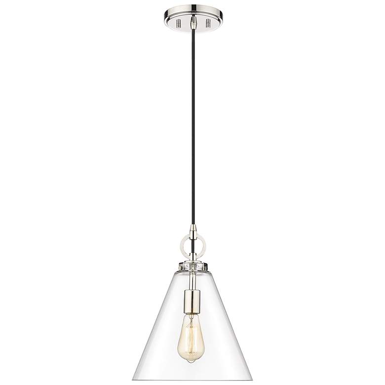 Image 1 Z-Lite 1 Light Pendant in Polished Nickel Finish