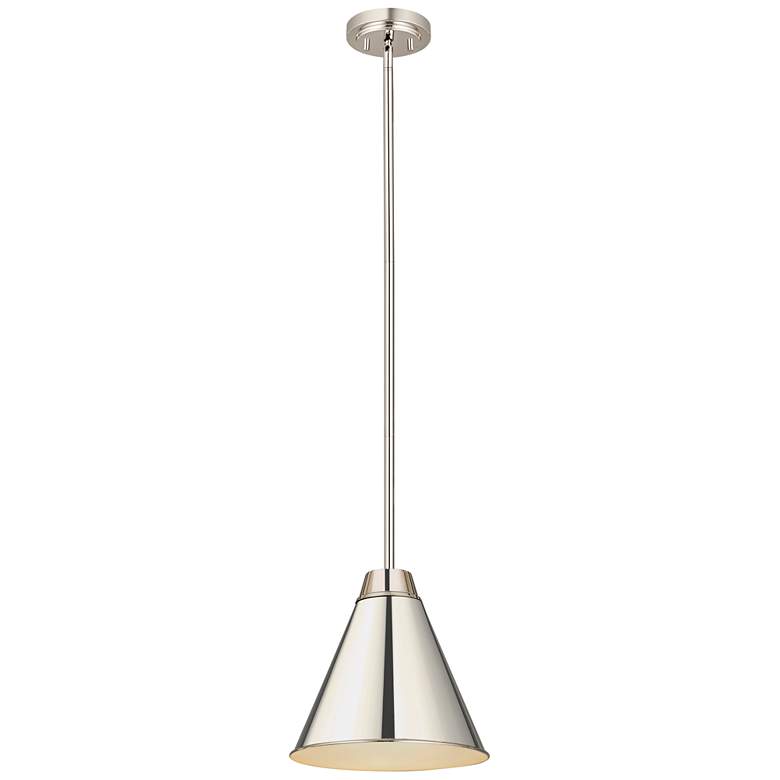 Image 1 Z-Lite 1 Light Pendant in Polished Nickel Finish