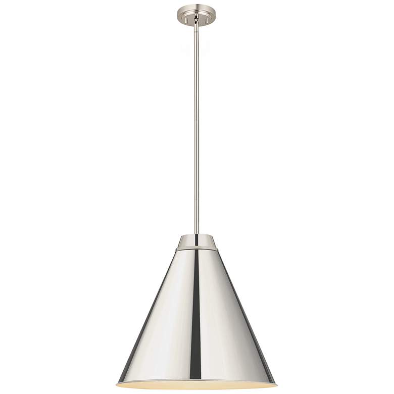 Image 1 Z-Lite 1 Light Pendant in Polished Nickel Finish