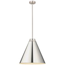 Z-Lite 1 Light Pendant in Polished Nickel Finish