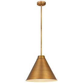 Image1 of Z-Lite 1 Light Pendant in Rubbed Brass Finish