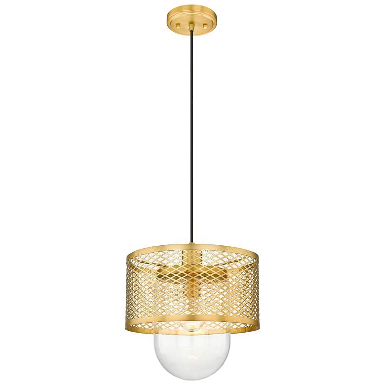 Image 1 Z-Lite 1 Light Pendant in Rubbed Brass Finish