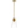 Z-Lite 1 Light Pendant in Rubbed Brass Finish
