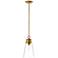 Z-Lite 1 Light Pendant in Rubbed Brass Finish