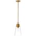 Z-Lite 1 Light Pendant in Rubbed Brass Finish