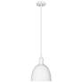 1_Z-Lite 1 Light Pendant in Satin White Finish