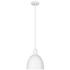 Z-Lite 1 Light Pendant in Satin White Finish