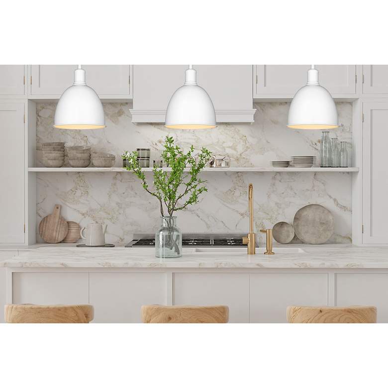 Image 3 Z-Lite 1 Light Pendant in Satin White Finish more views