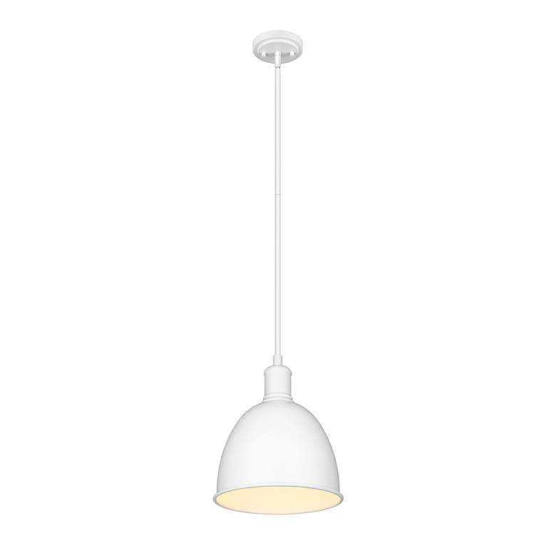 Image 4 Z-Lite 1 Light Pendant in Satin White Finish more views