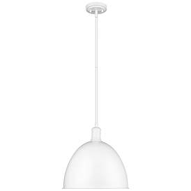 Image1 of Z-Lite 1 Light Pendant in Satin White Finish