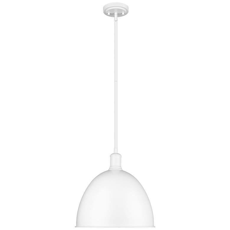 Image 1 Z-Lite 1 Light Pendant in Satin White Finish