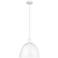 Z-Lite 1 Light Pendant in Satin White Finish