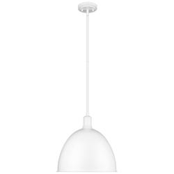 Z-Lite 1 Light Pendant in Satin White Finish