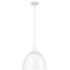Z-Lite 1 Light Pendant in Satin White Finish