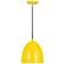 Z-Lite 1 Light Pendant in Yellow Finish