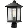 1_Z-Lite 1 Light Post Mount Light in Oil Rubbed Bronze Finish