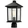 Z-Lite 1 Light Post Mount Light in Oil Rubbed Bronze Finish